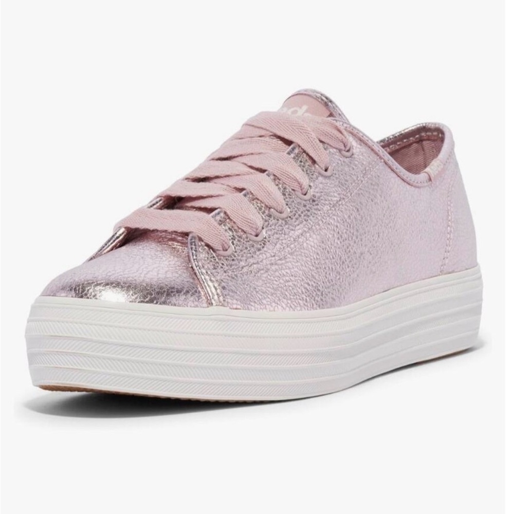 Keds Women’s Triple Kick Platform Leather Sneakers – Size 8.5 – NEW IN BOX